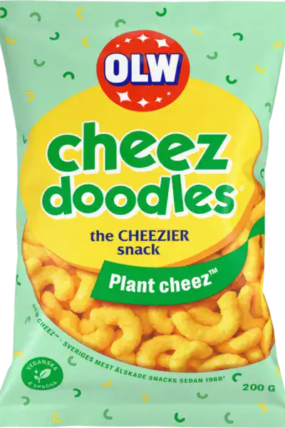 OLW Cheez Doodles är veganska