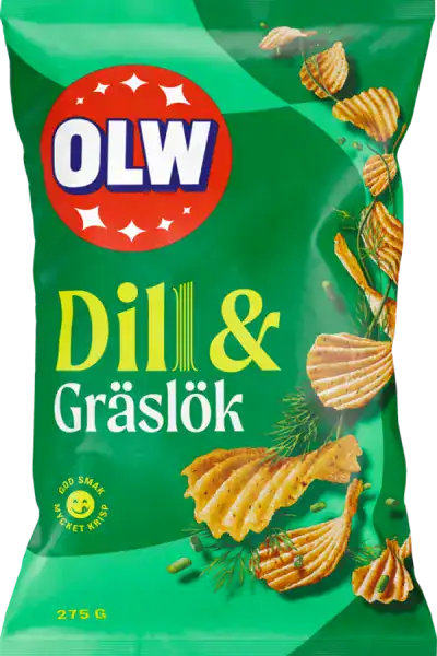 OLW Dill & Gräslök chips är veganska
