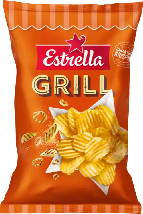 Estrellas Grillchips är veganska