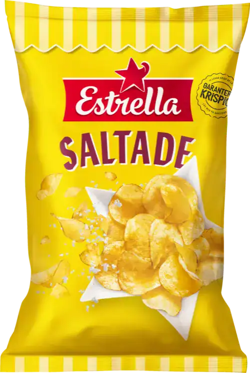 Estrellas saltade potatischips är veganska